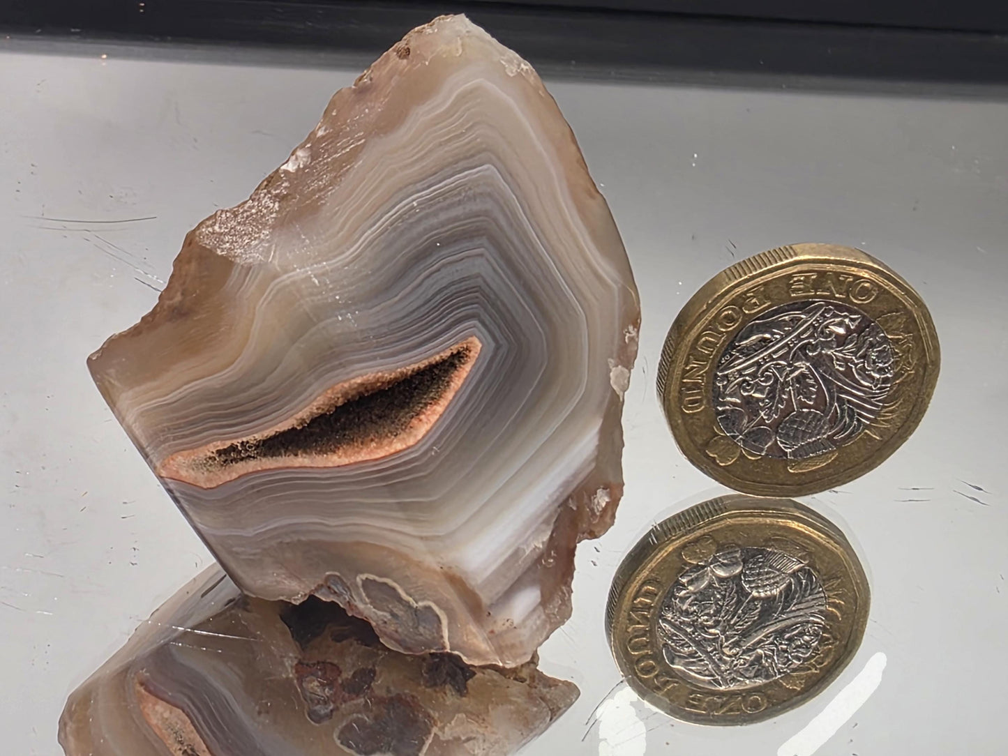 Malawi Agate Colour Banded Polished  Crystal (#21)