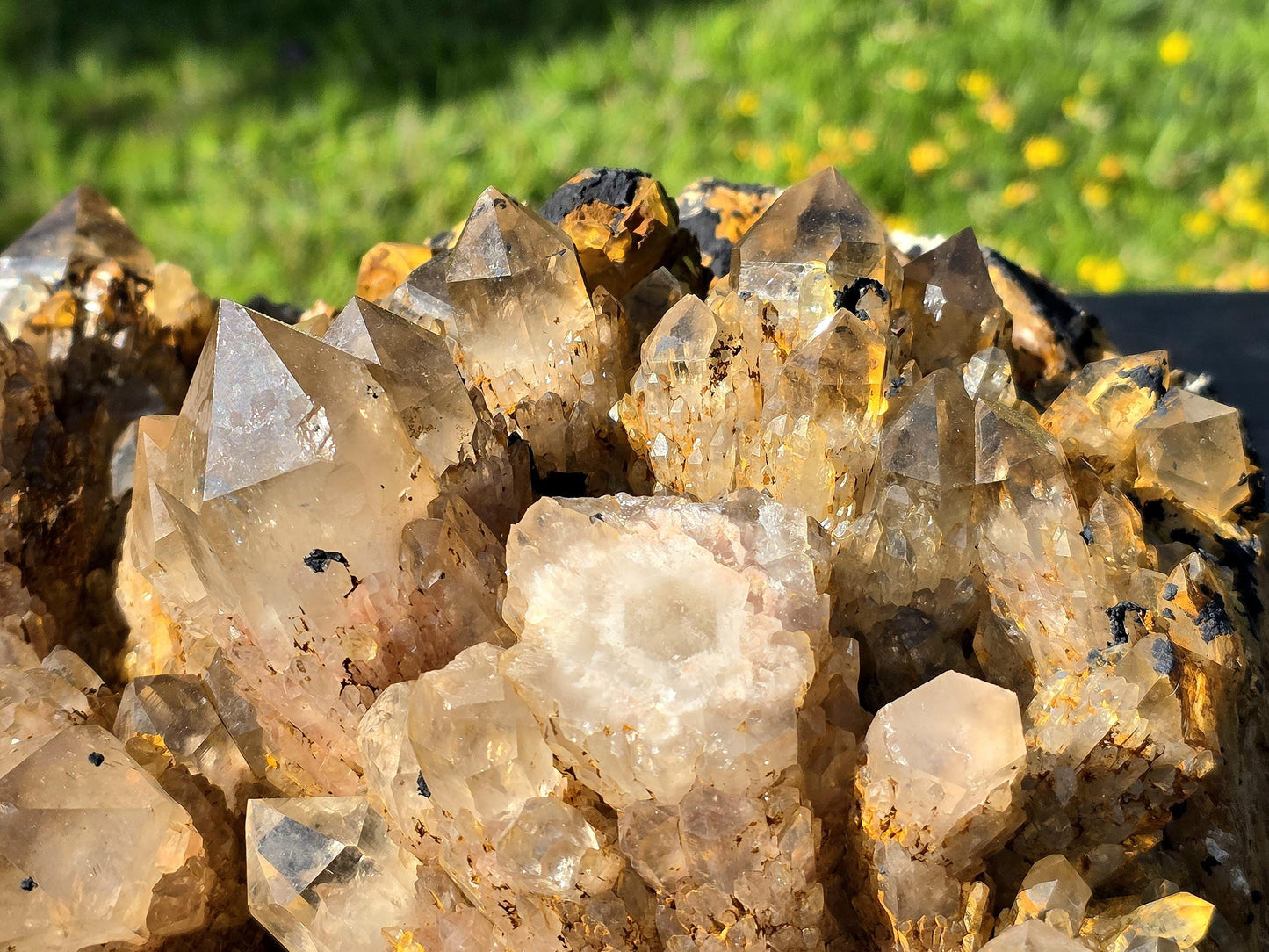 Very Large kundalini Citrinel Crystal Cluster 21 KG