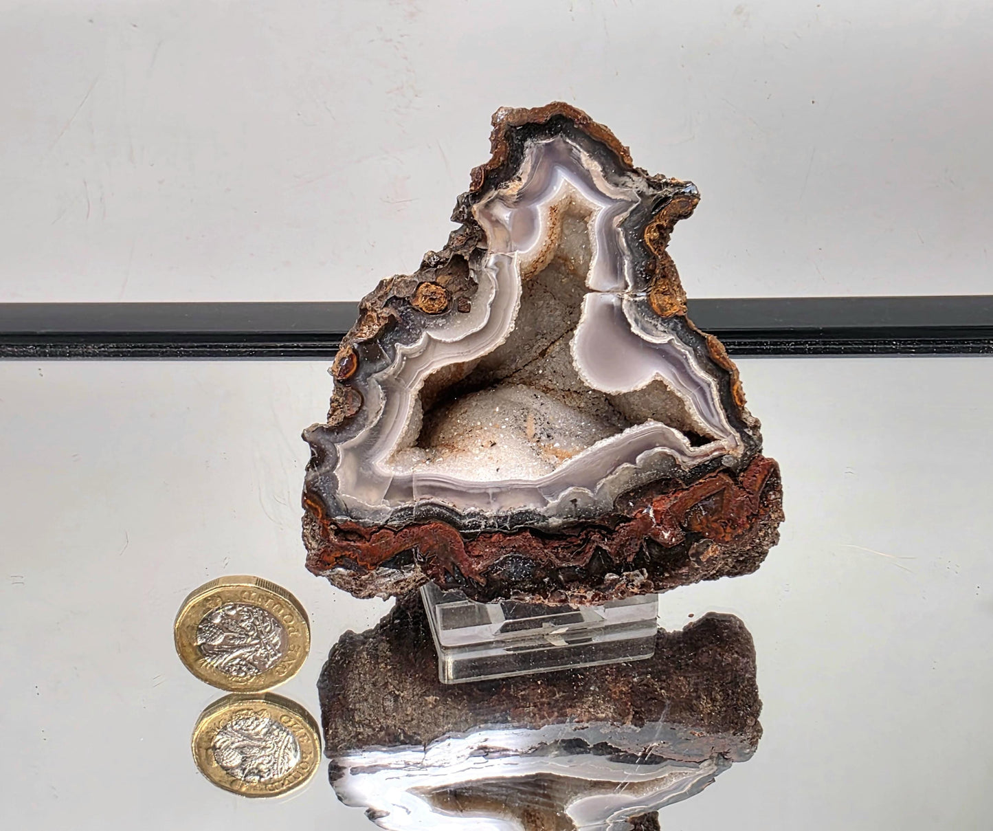 Mexican Agate Crystal Banded Polished (#10)