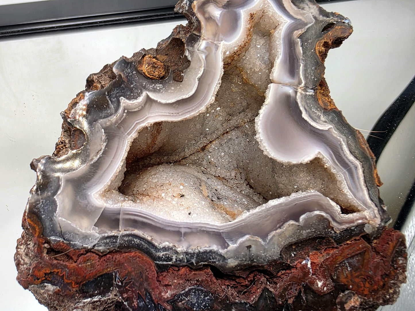 Mexican Agate Crystal Banded Polished (#10)