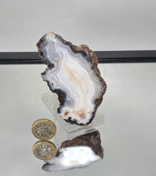 Mexican Agate Crystal Banded Polished (#5)