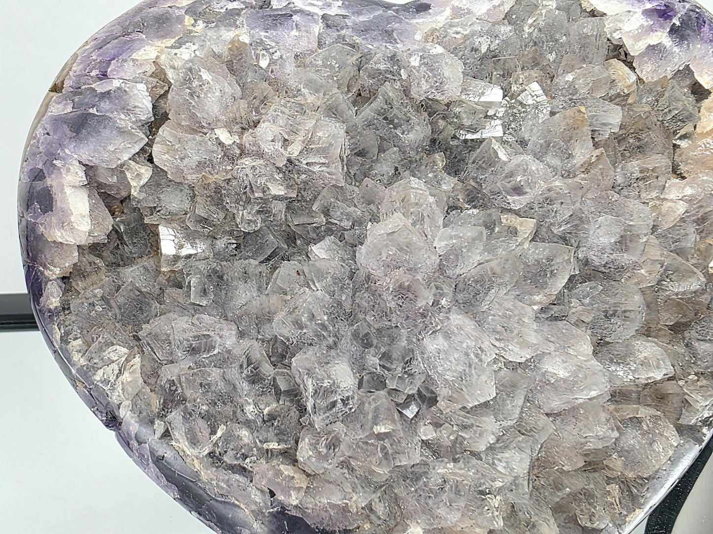 Extra Large Amethyst & Quartz Crystal Heart  3KG