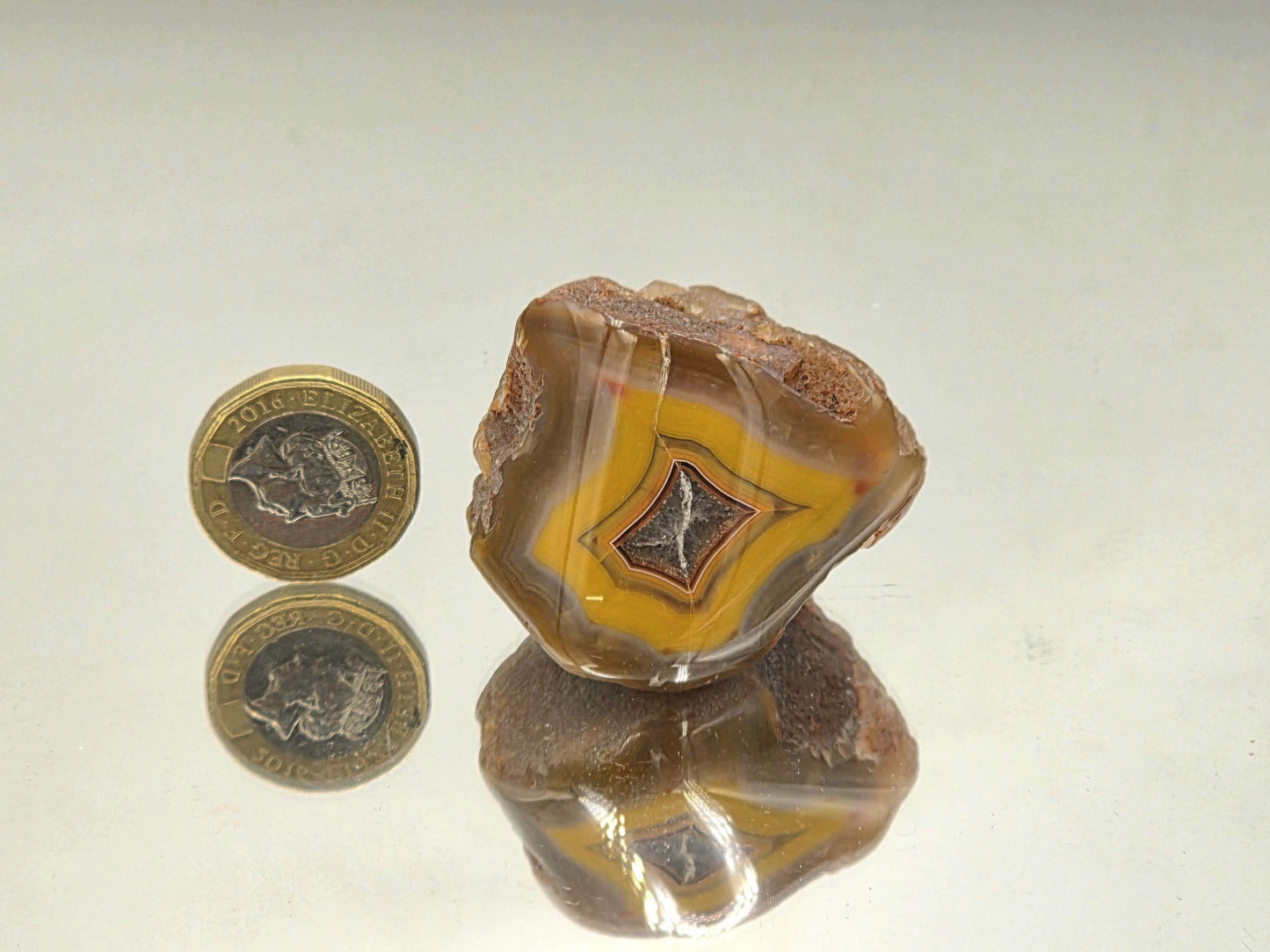 Malawi Agate Colour Banded Polished Crystal  (#60)