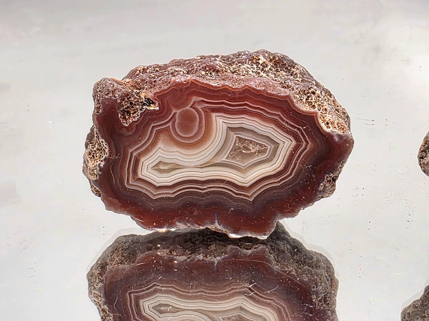 Malawi Agate Colour Banded Polished Crystal Pair  (#55)