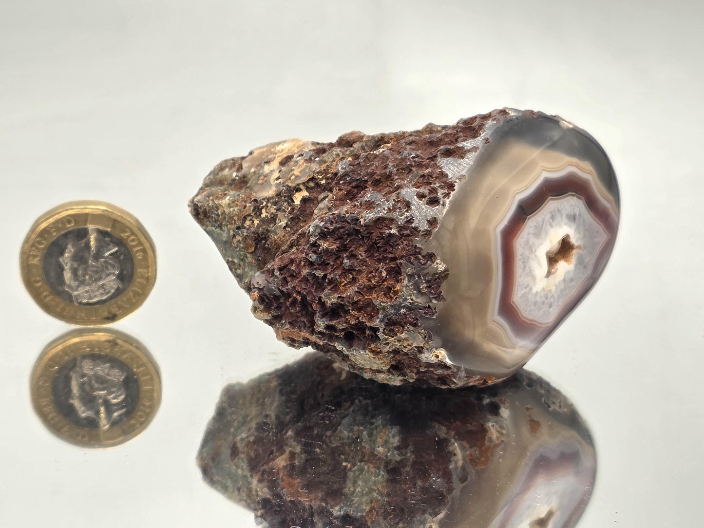 Malawi Agate Colour Banded Polished Crystal  (#54)