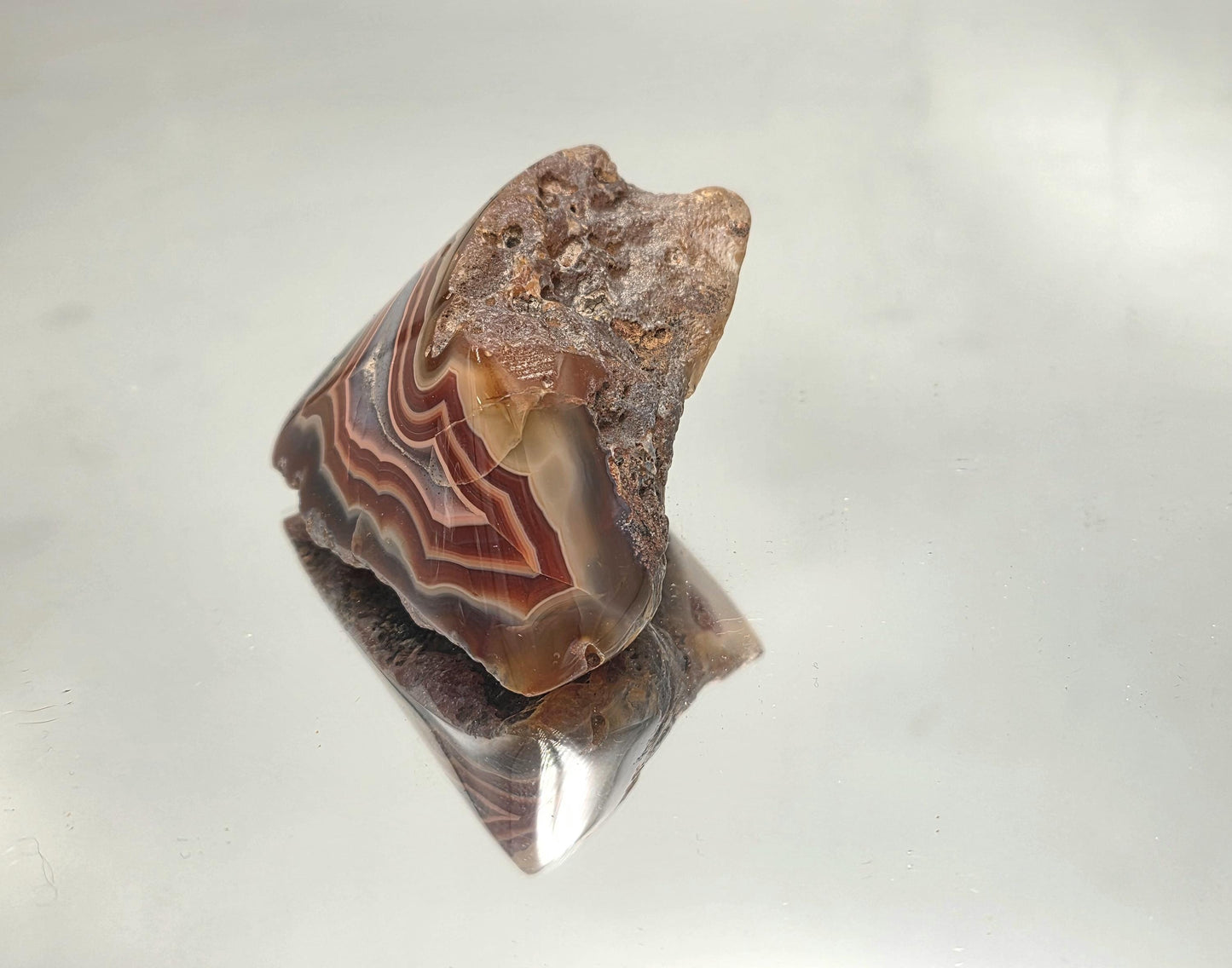 Malawi Agate Colour Banded Polished Crystal  (#53)