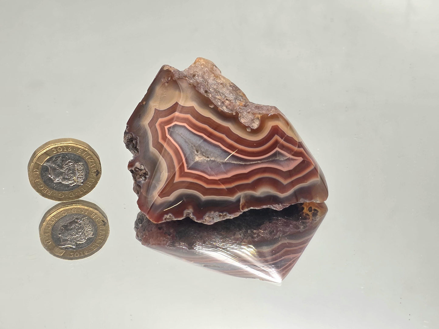 Malawi Agate Colour Banded Polished Crystal  (#53)