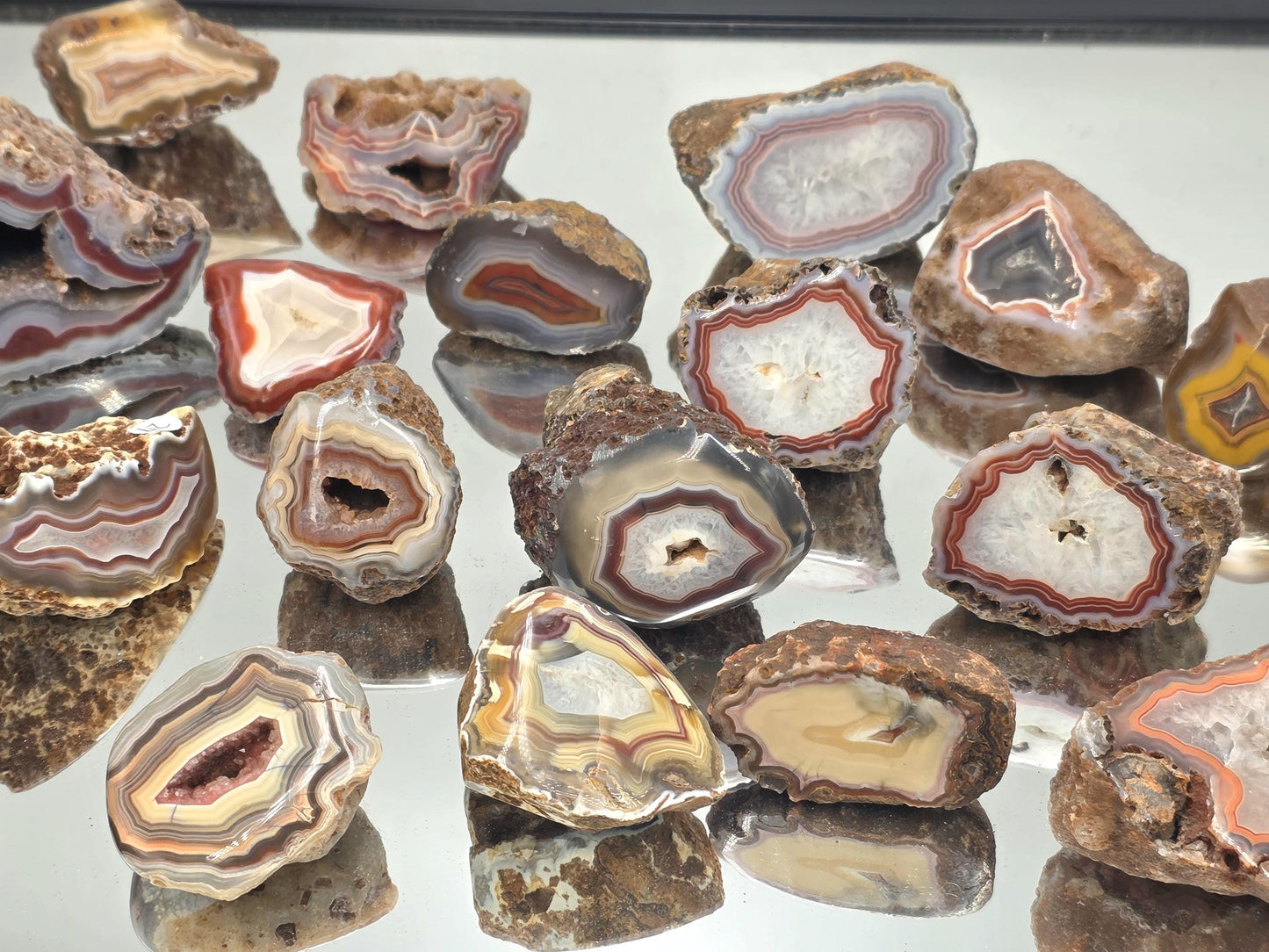 Ngabu Malawi Small / Large Agate Crystal Geodes Rough 500g Mixed Batch