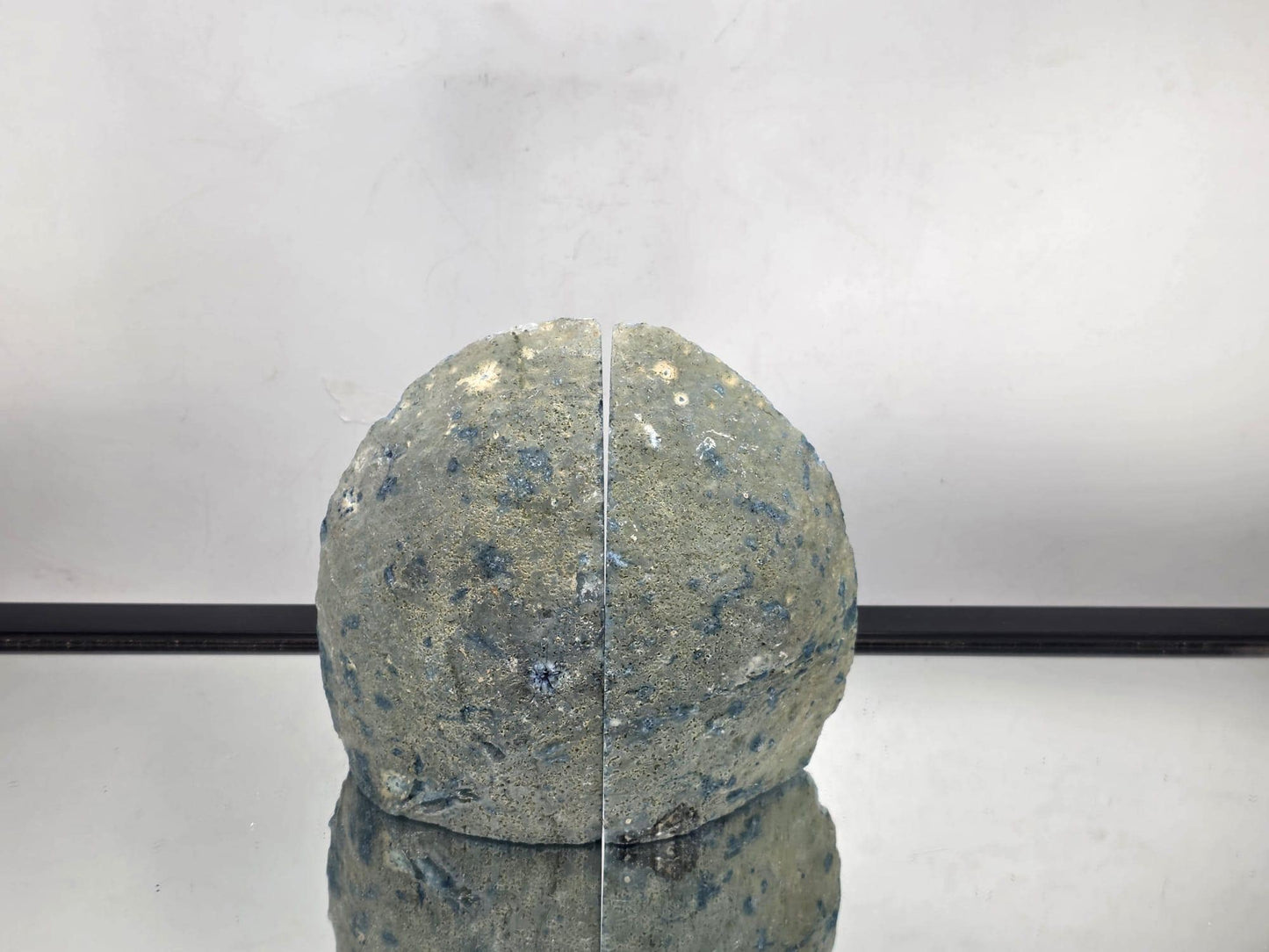 Blue Agate Quartz Crystal Bookends Home Decor Office Gift (#14)