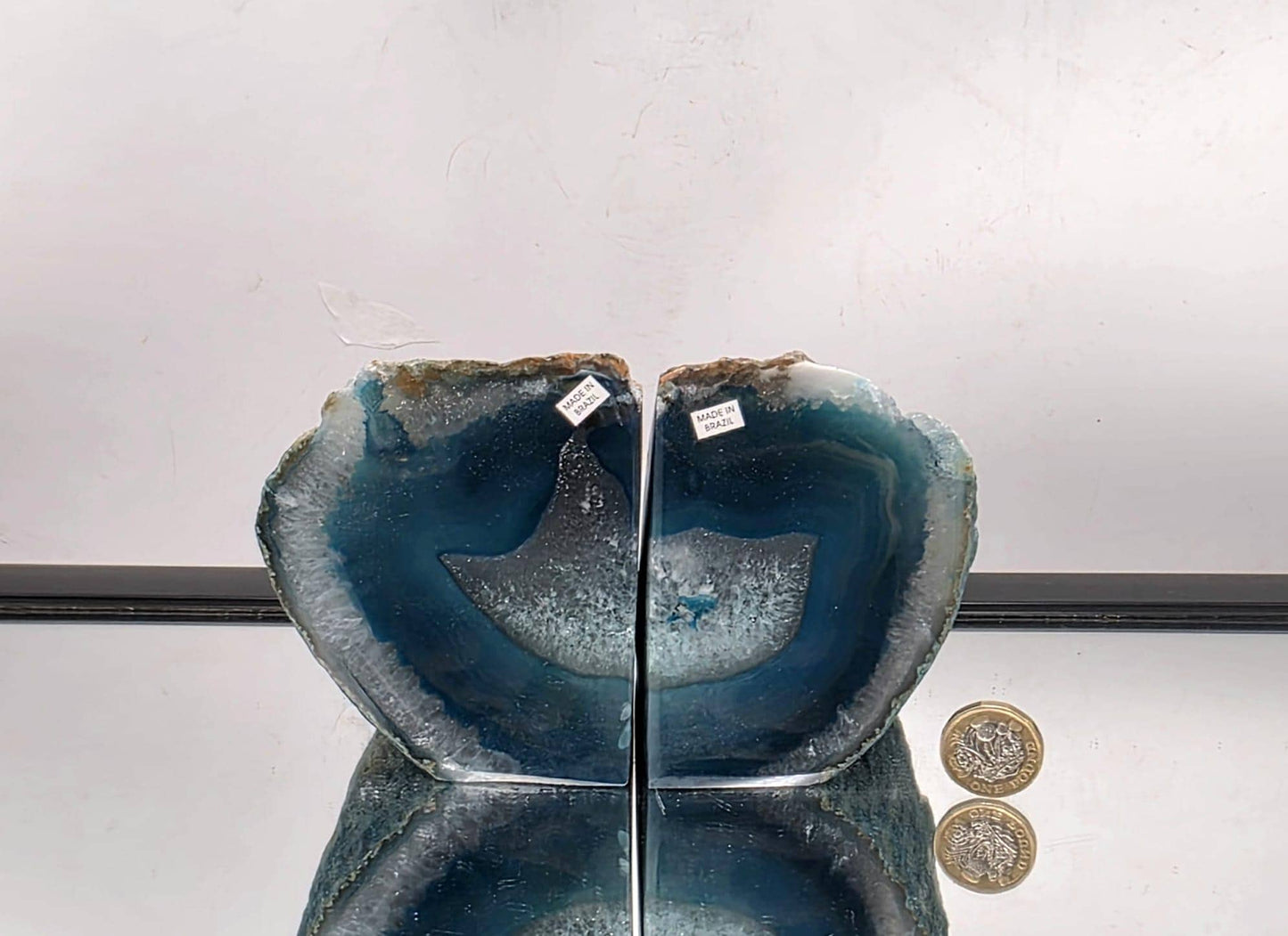 Green Agate Quartz Crystal Bookends Home Decor Office Gift (#7)