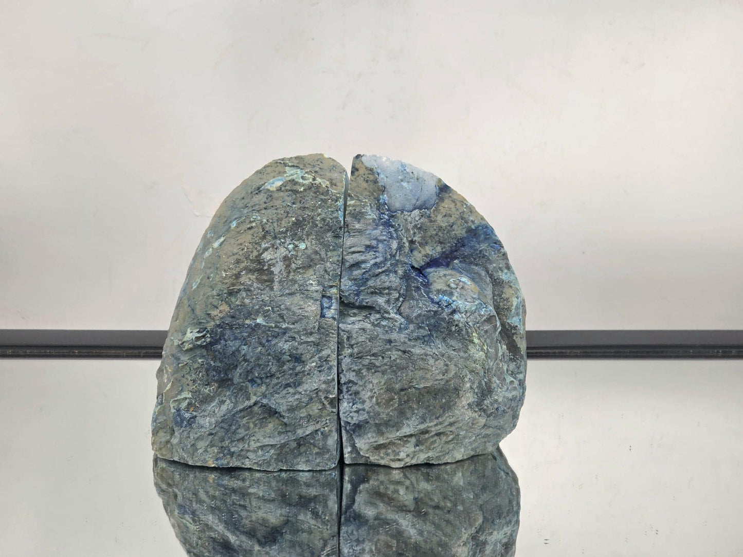 Blue Agate Quartz Crystal Bookends Home Decor Office Gift (#3)