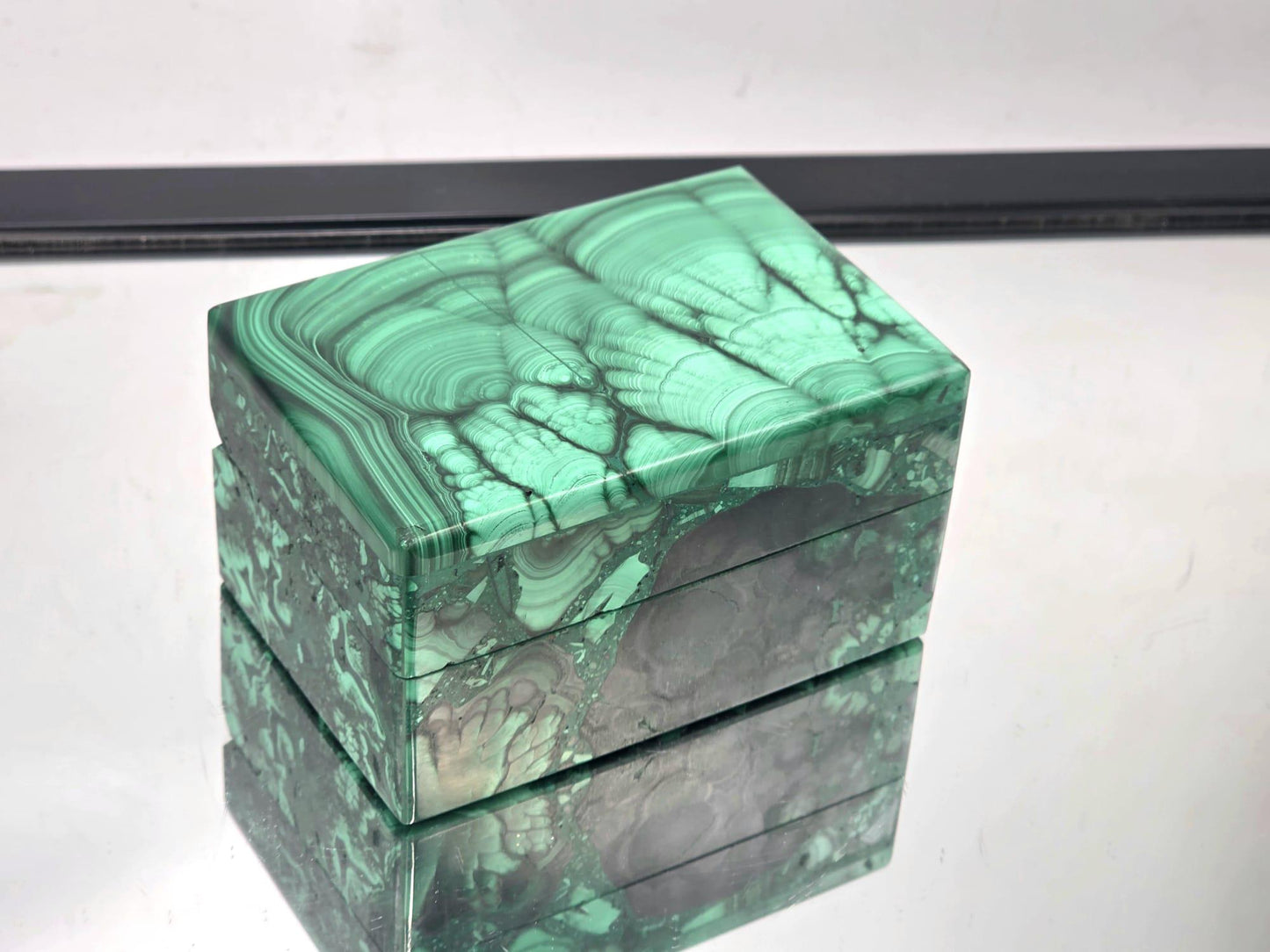 Malachite Jewellery / Crystal Storage Box — Handcrafted Luxury