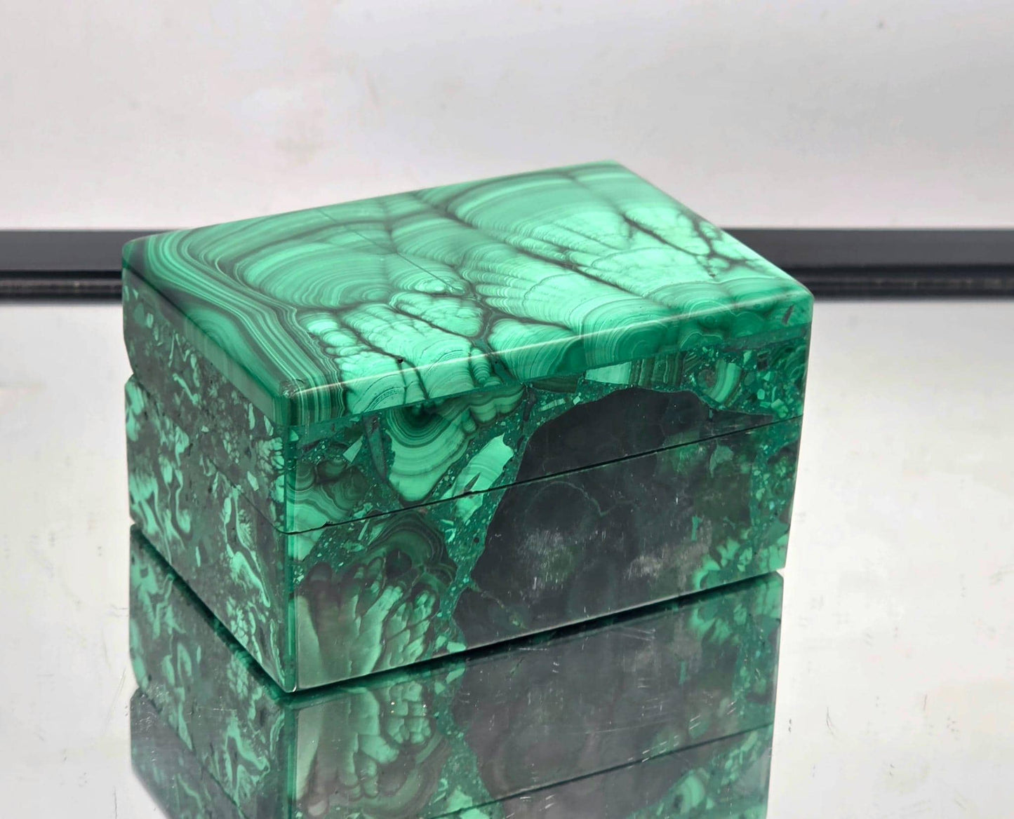 Malachite Jewellery / Crystal Storage Box — Handcrafted Luxury