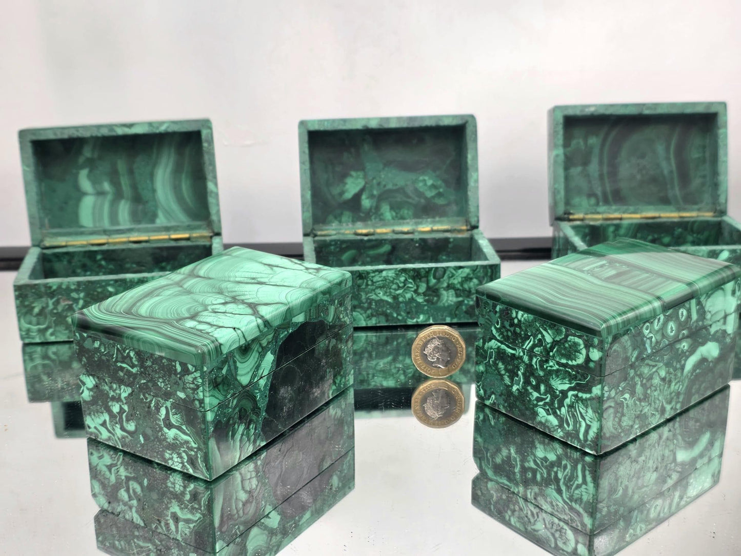Malachite Jewellery / Crystal Storage Box — Handcrafted Luxury