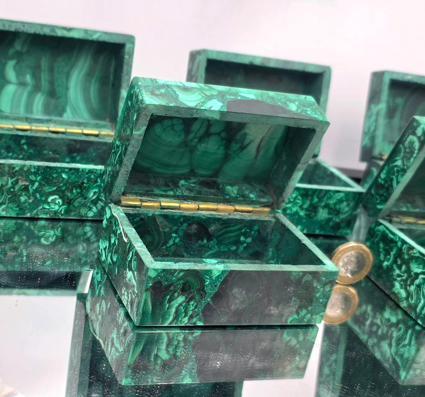 Malachite Jewellery / Crystal Storage Box — Handcrafted Luxury