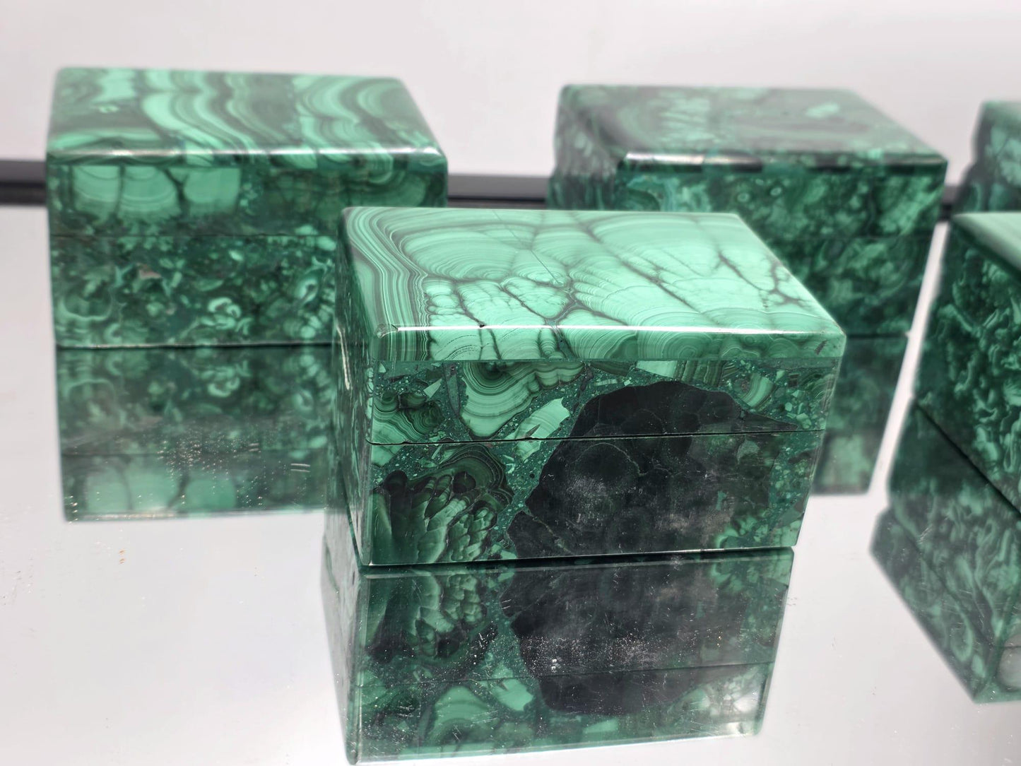 Malachite Jewellery / Crystal Storage Box — Handcrafted Luxury