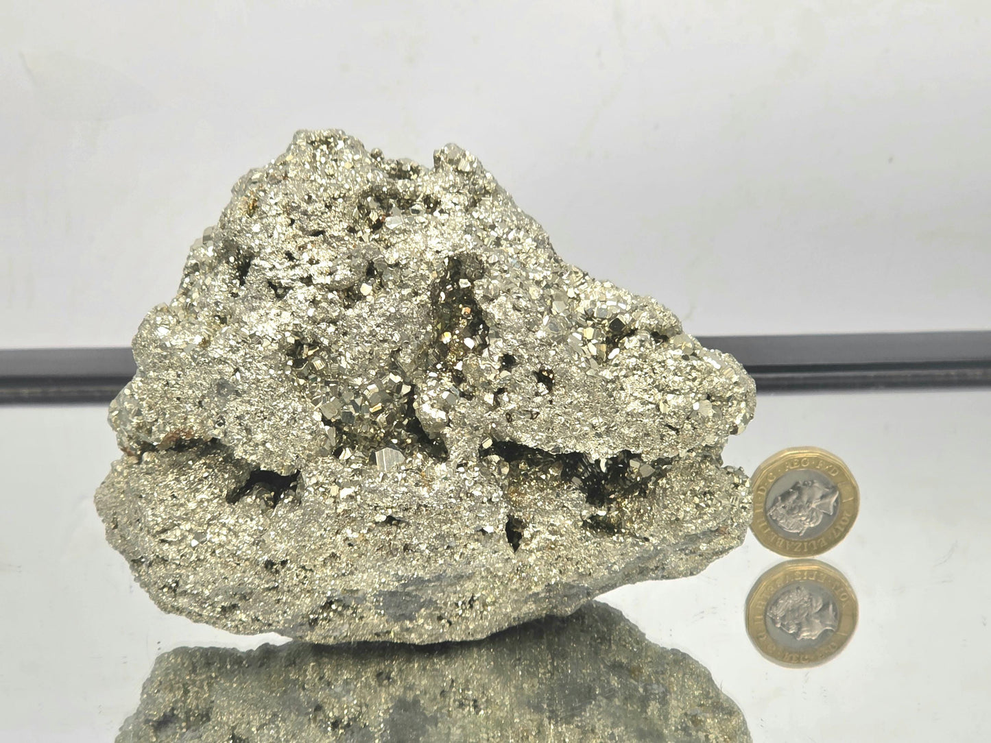 Large Pyrite Crystal Raw Cluster  - Peru 1.32KG  (#5)
