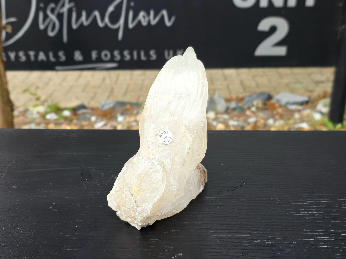 Quartz Crystal Eagle #8 | Hand-Carved in Peru | Natural Quartz | Crystal Sculpture | Unique Gift