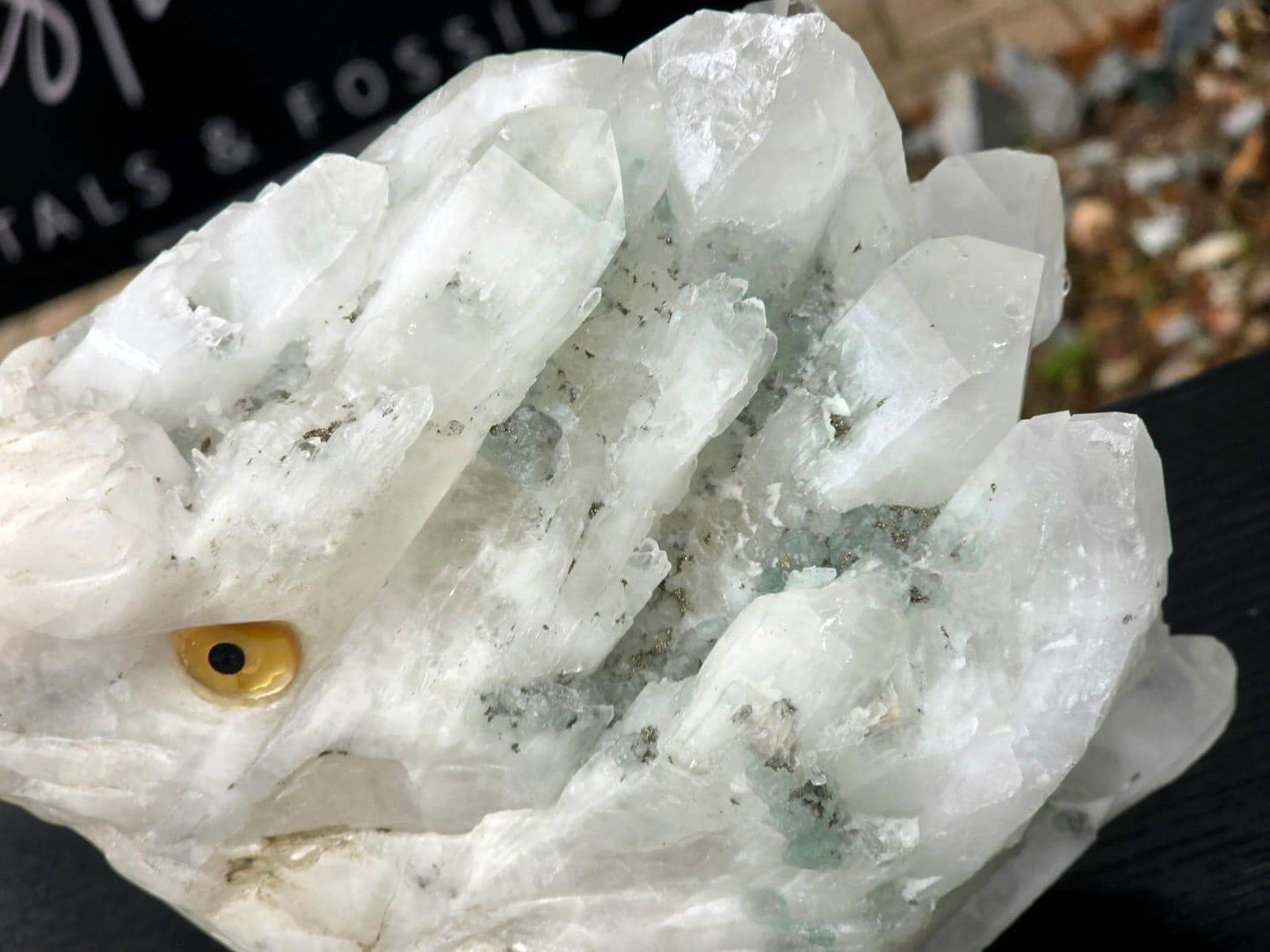 Large Quartz Crystal Eagle #5 | Hand-Carved in Peru | Natural Quartz | Crystal Animal Sculpture | Unique Gift