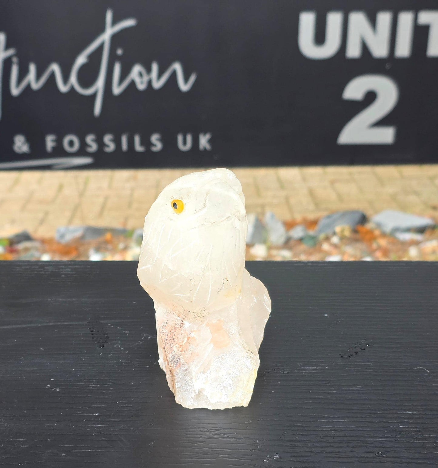 Quartz Crystal Eagle #8 | Hand-Carved in Peru | Natural Quartz | Crystal Sculpture | Unique Gift