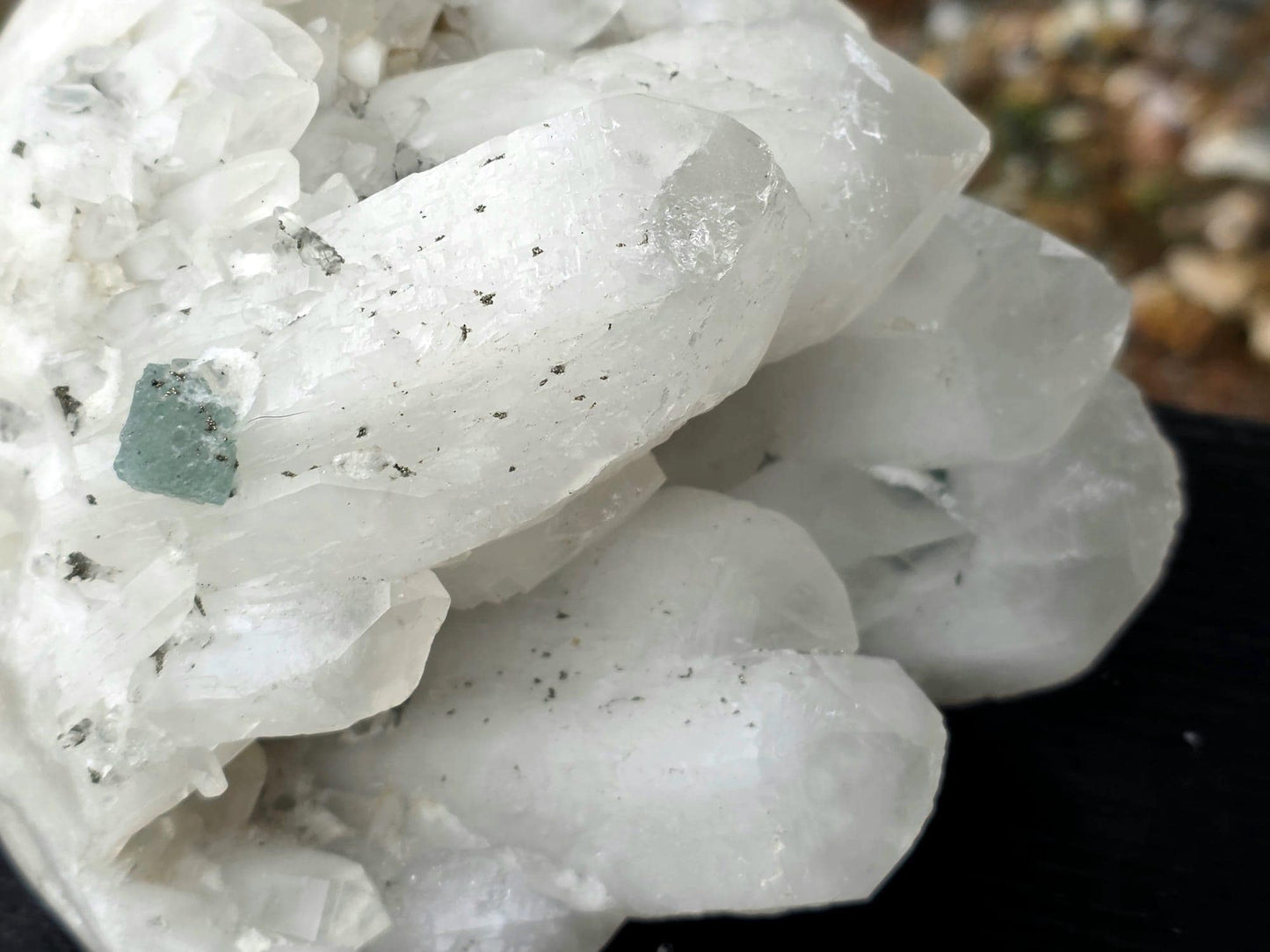 XL Large Quartz Crystal Skull #3 | Fluorite inclusion | Hand-Carved in Peru | Natural Quartz | Crystal Sculpture | Unique Gift