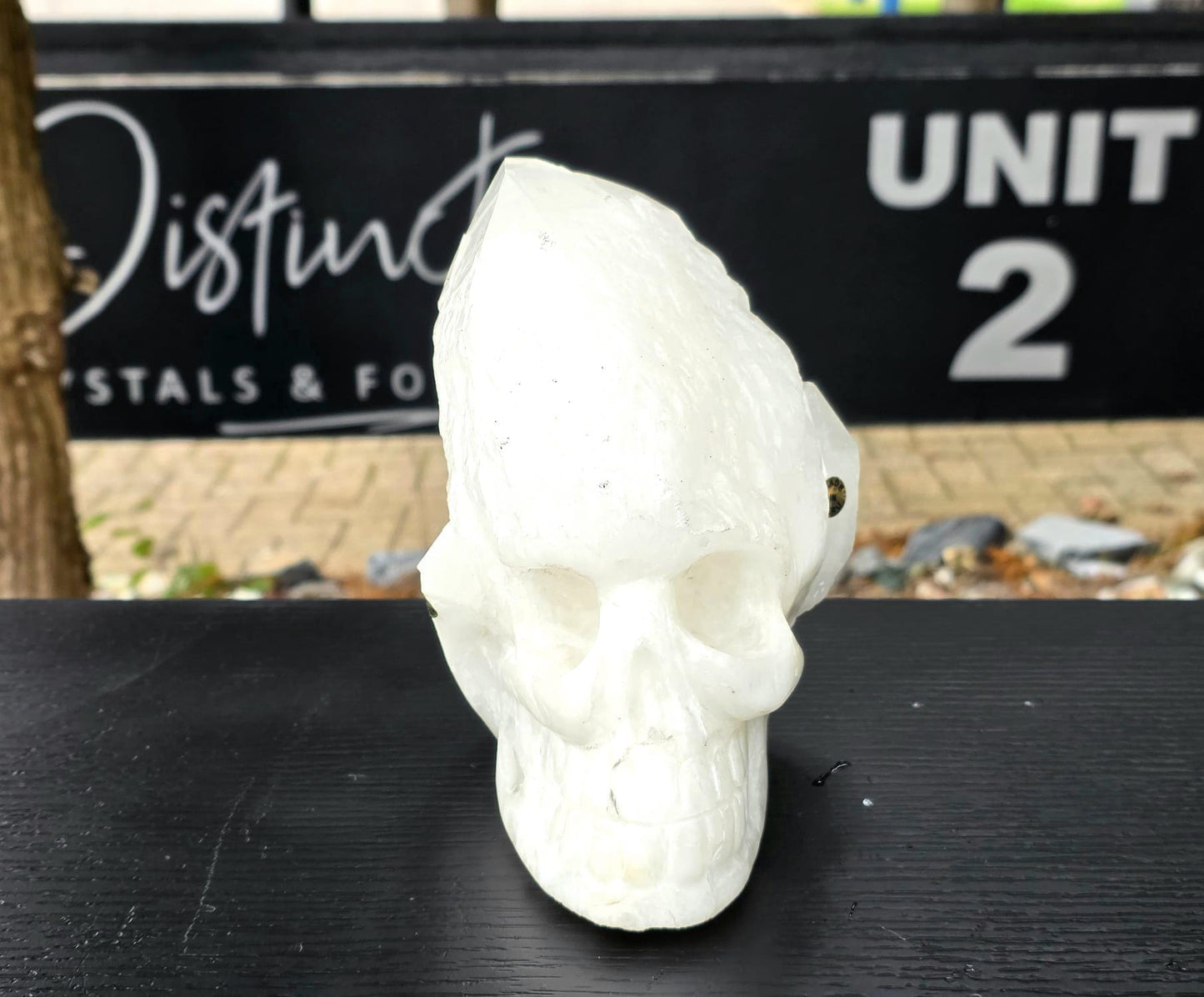 Large Quartz Crystal Skull #2 | Hand-Carved in Peru | Natural Quartz | Crystal Sculpture | Unique Gift