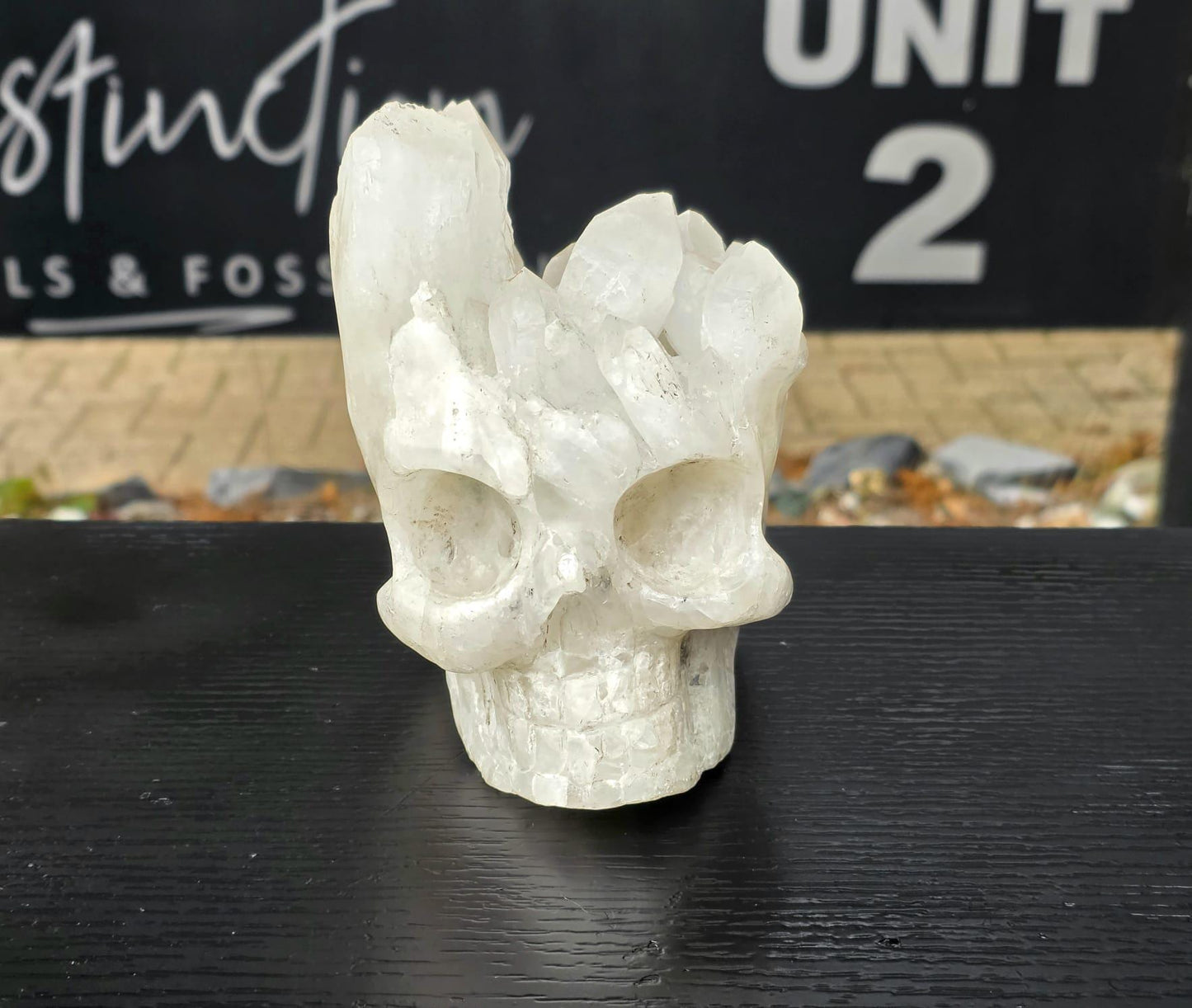 Large Quartz Crystal Skull #1 | Hand-Carved in Peru | Natural Quartz | Crystal Sculpture | Unique Gift