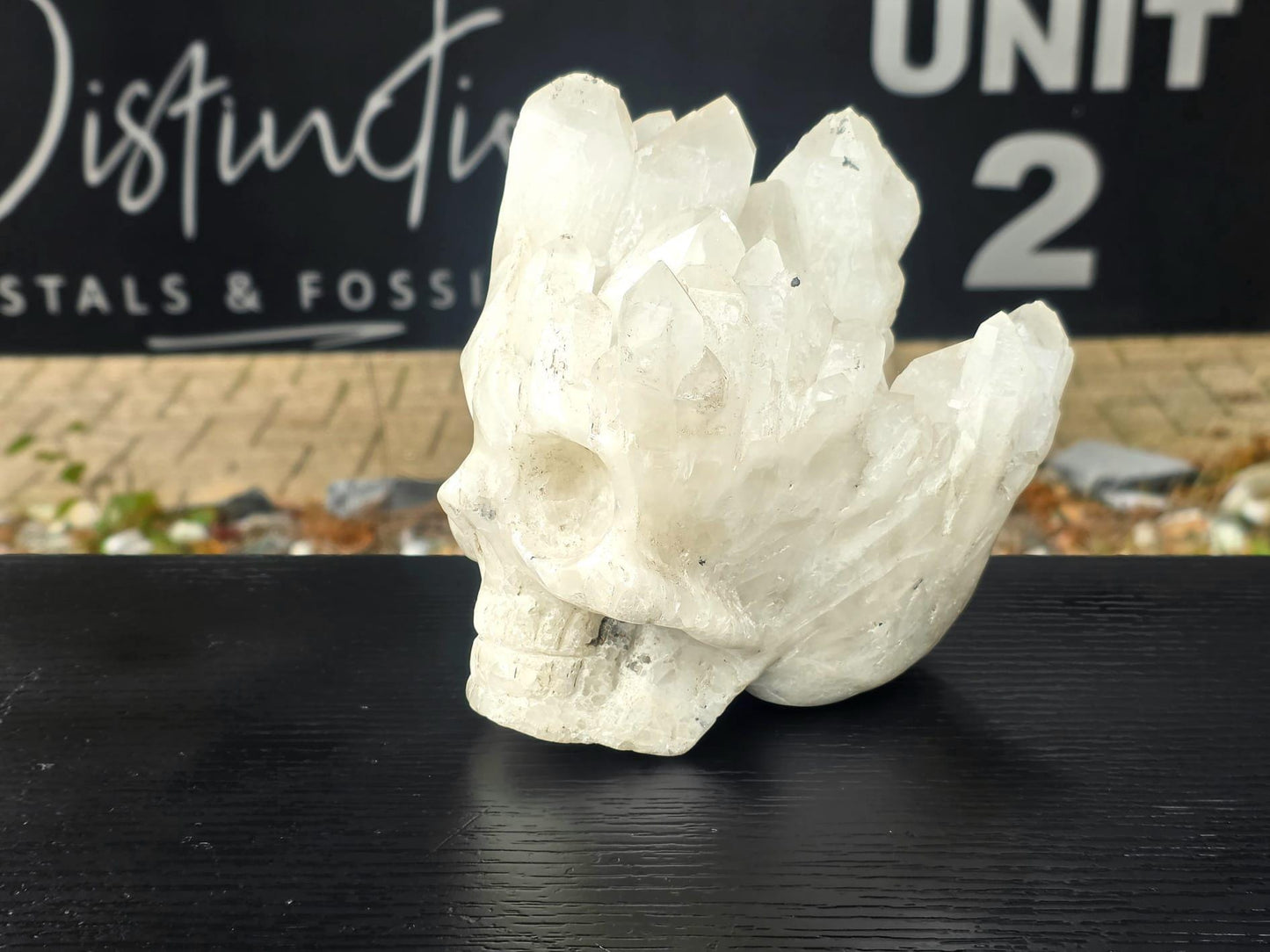 Large Quartz Crystal Skull #1 | Hand-Carved in Peru | Natural Quartz | Crystal Sculpture | Unique Gift