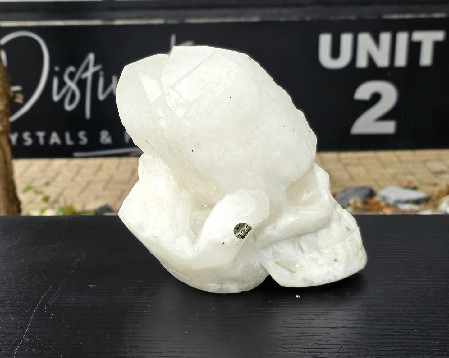 Large Quartz Crystal Skull #2 | Hand-Carved in Peru | Natural Quartz | Crystal Sculpture | Unique Gift