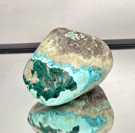 Polished Dioptase Crystal | Collector’s Specimen | Natural Gem Mineral Display