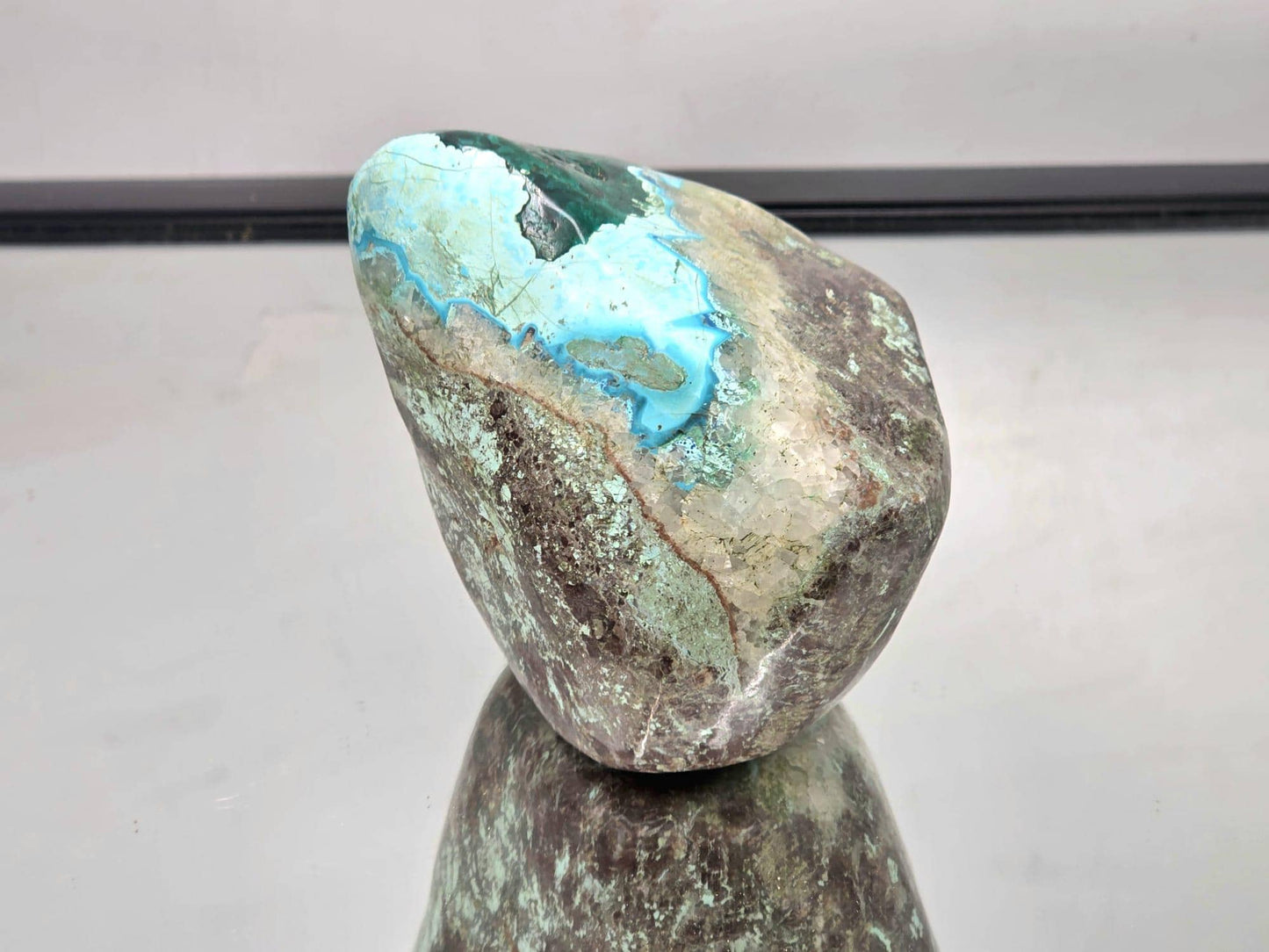 Polished Dioptase Crystal | Collector’s Specimen | Natural Gem Mineral Display