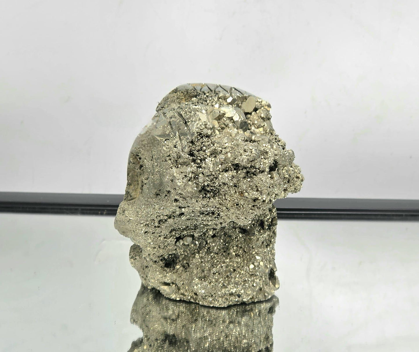 Large Pyrite Eagle Sculpture #4– Hand-Carved Crystal Bird | Pyrite Animal Carving | Natural Pyrite Eagle Decor