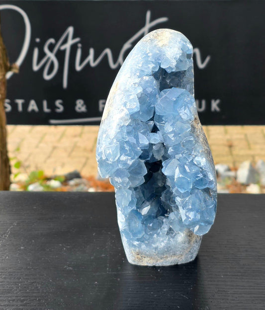 Exceptional Large Celestite Freeform #3 | 3.56 KG Blue Celestine Mineral Specimen | Natural Crystal with Cut Base | Collector Display