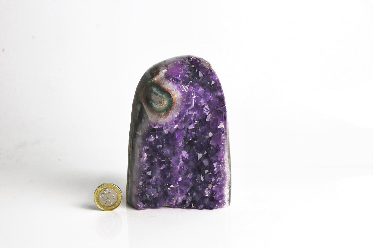 Uruguayan Amethyst Quartz Geode – Free Standing Polished Crystal | Premium Quality Purple | 2