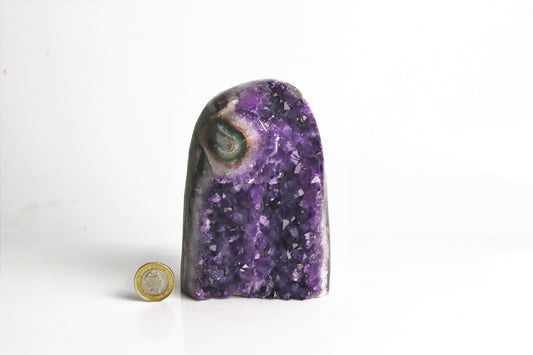 Uruguayan Amethyst Quartz Geode – Free Standing Polished Crystal | Premium Quality Purple | 2