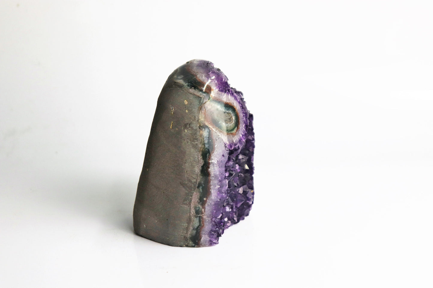 Uruguayan Amethyst Quartz Geode – Free Standing Polished Crystal | Premium Quality Purple | 2