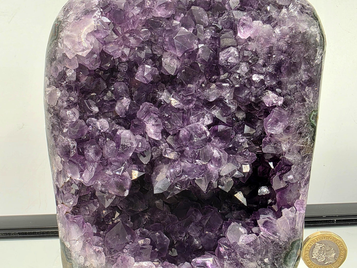 Amethyst Crystal Dark Purple Natural Uruguayan Geode Cutbase (#10)