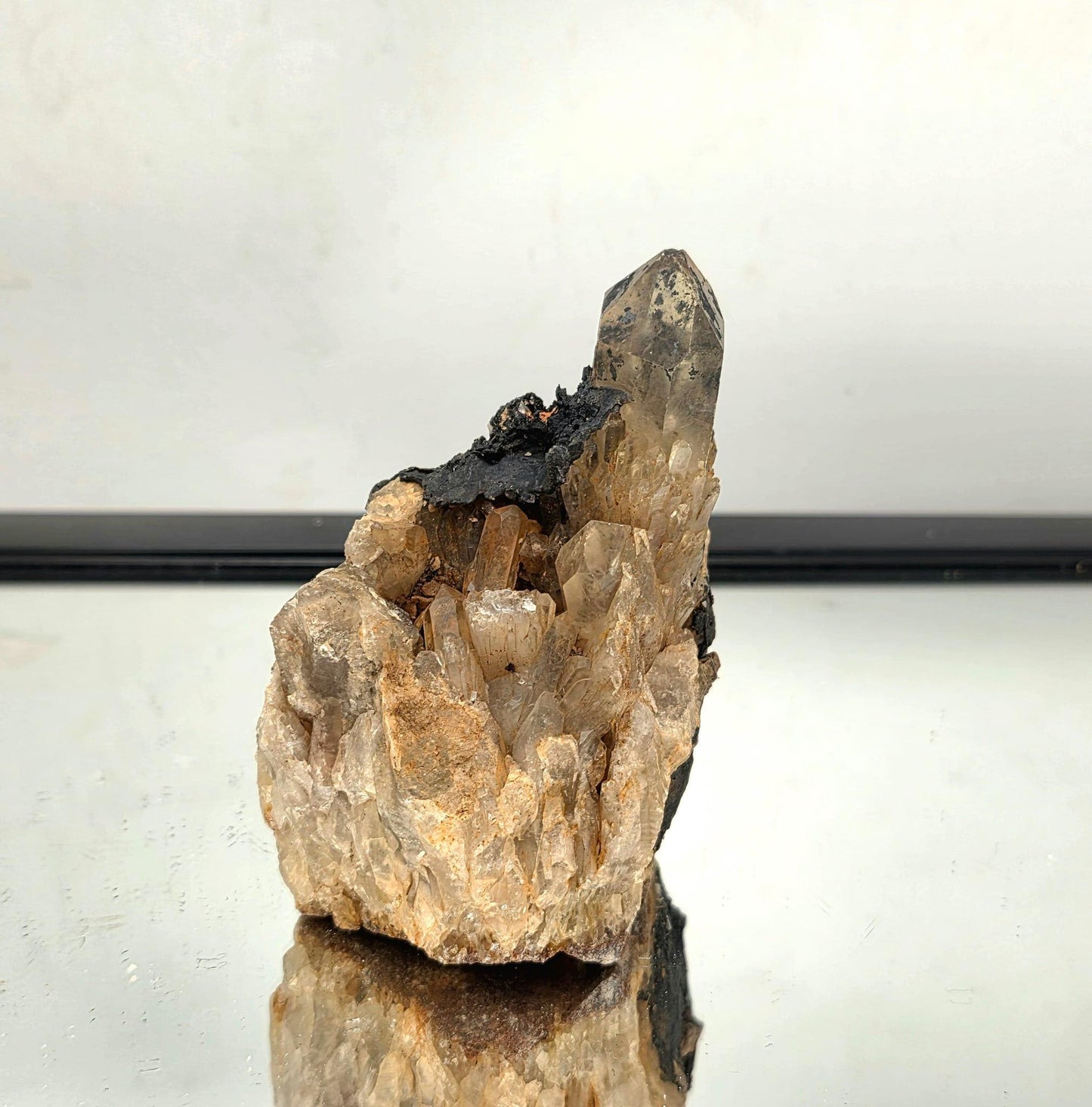 Kundalini Citrine Natural Crystal with Hematite | Citrine Quartz Cluster #60