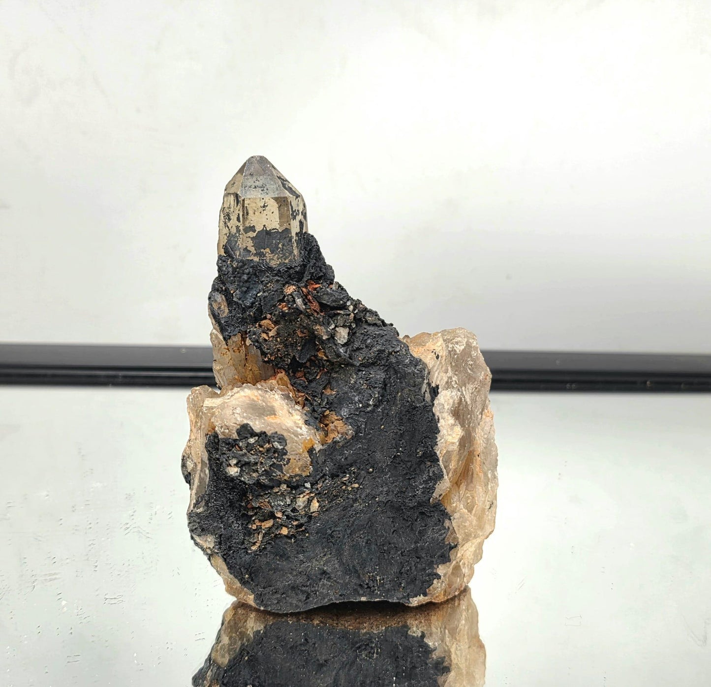 Kundalini Citrine Natural Crystal with Hematite | Citrine Quartz Cluster #60