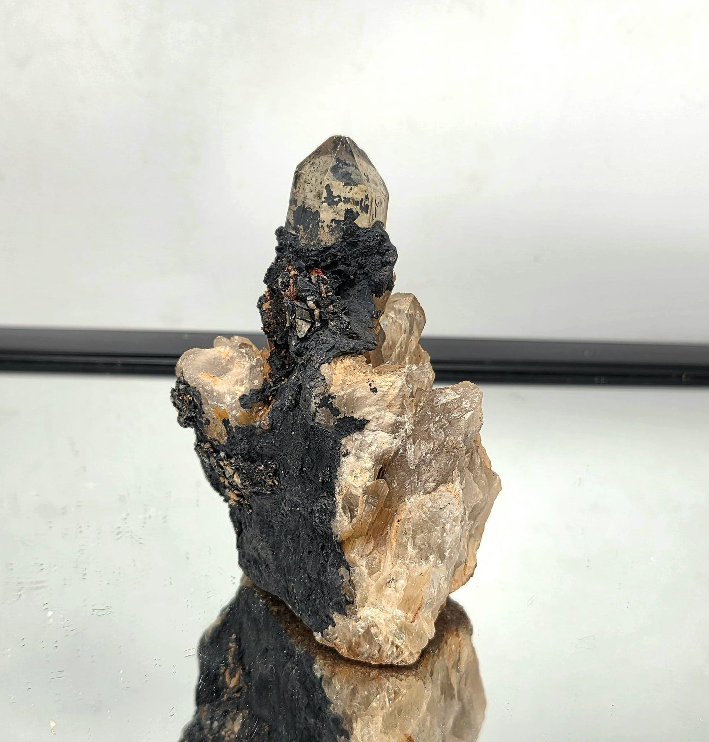 Kundalini Citrine Natural Crystal with Hematite | Citrine Quartz Cluster #60