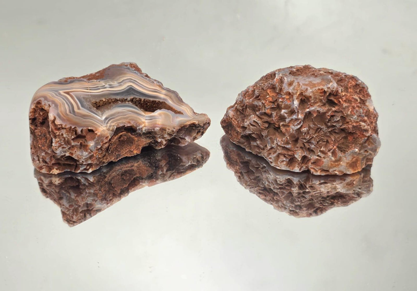 Malawi Agate  Crystal Pair #61
