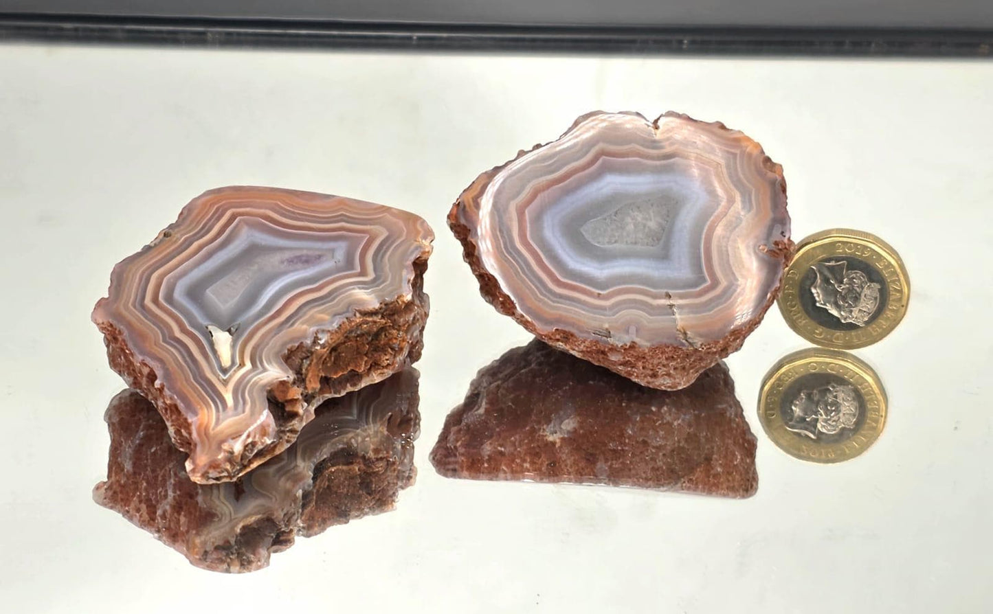 Malawi Agate  Crystal Pair #61