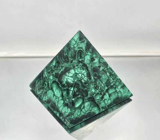 Large Malachite Crystal Pyramid 15cm