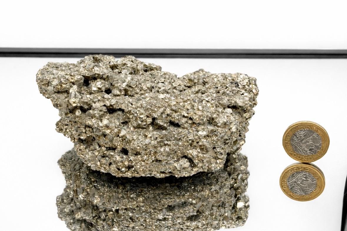 Large Pyrite Crystal Raw Cluster  - Peru 1.08KG  (#14)