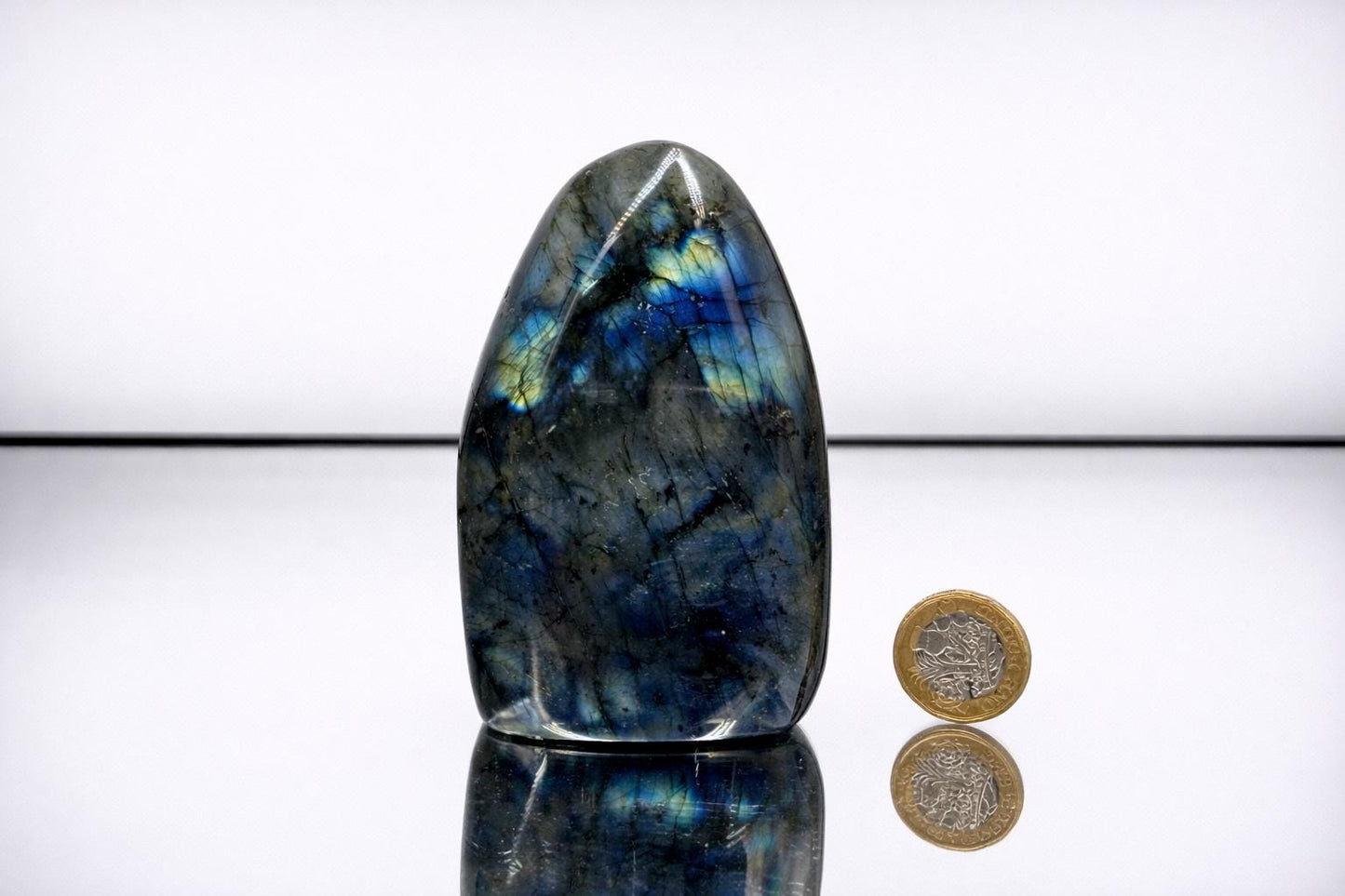 Labradorite Crystal Freeform With Strong Flash 0.56KG - Madagascar #3
