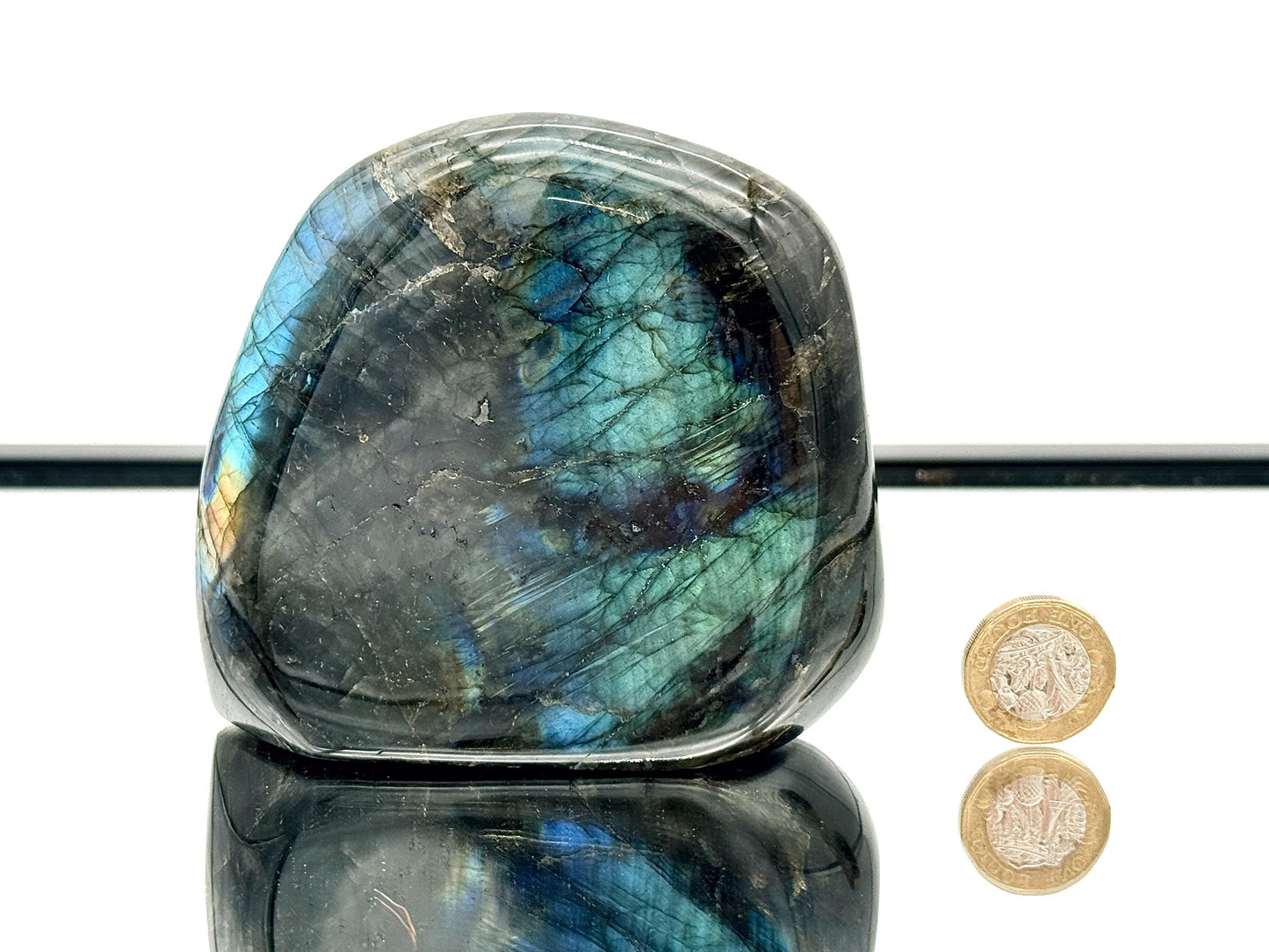 Labradorite Crystal Freeform With Strong Flash 0.88KG - Madagascar - #26