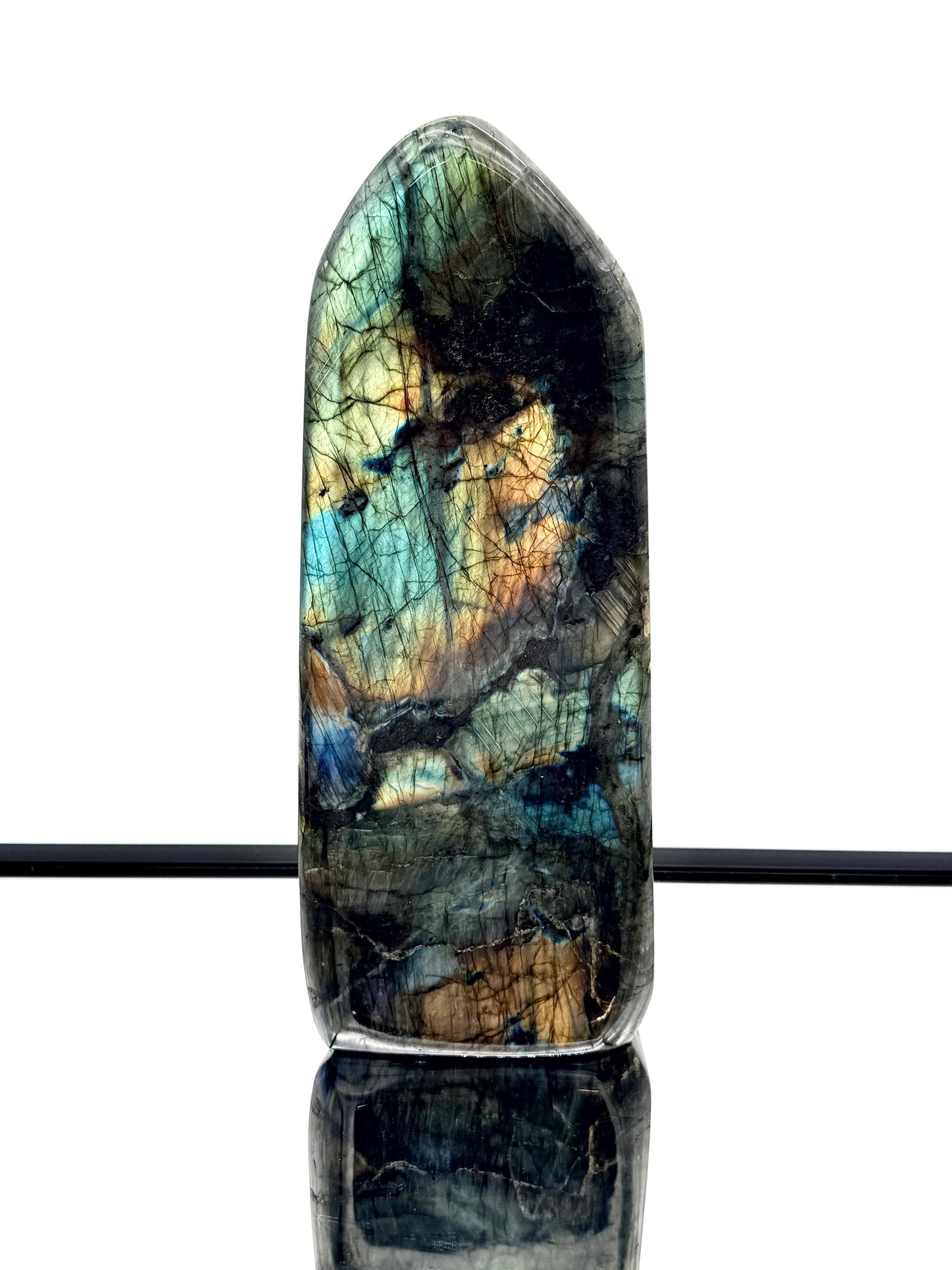 Large Labradorite Crystal Freeform With Strong Flash - Madagascar - 6.23KG
