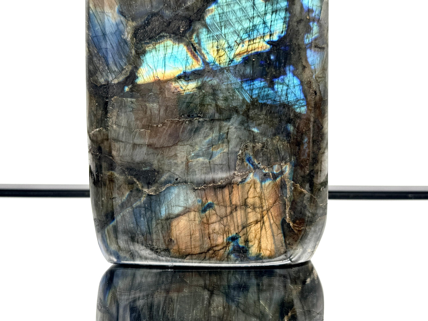 Large Labradorite Crystal Freeform With Strong Flash - Madagascar - 6.23KG