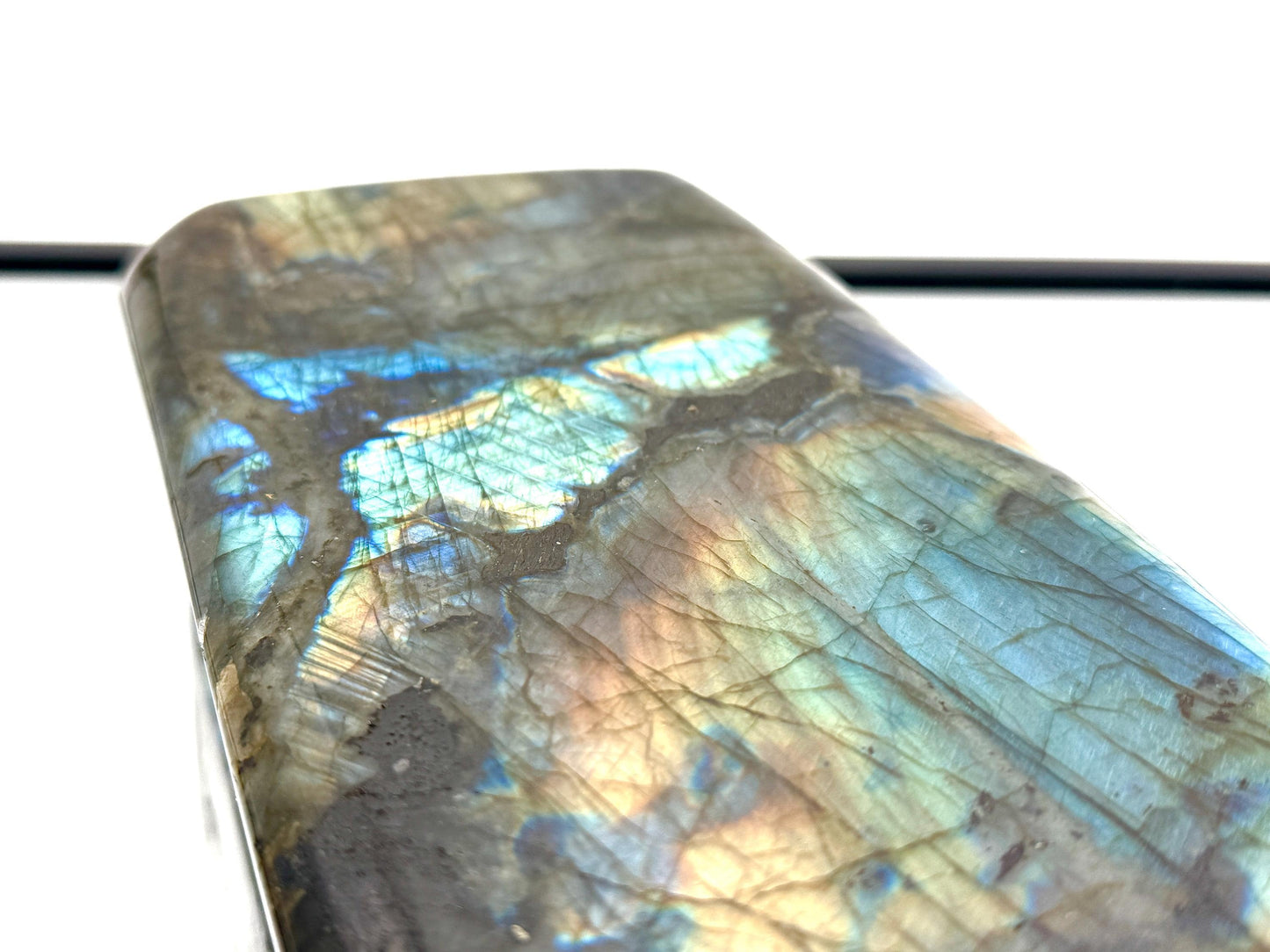 Large Labradorite Crystal Freeform With Strong Flash - Madagascar - 6.23KG