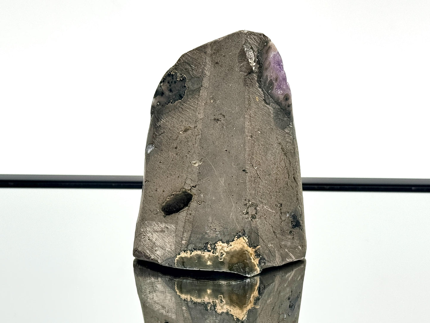 Large Uruguayan Amethyst Crystal Geode (AMU28) showcasing polished surfaces and natural violet hues of amethyst.